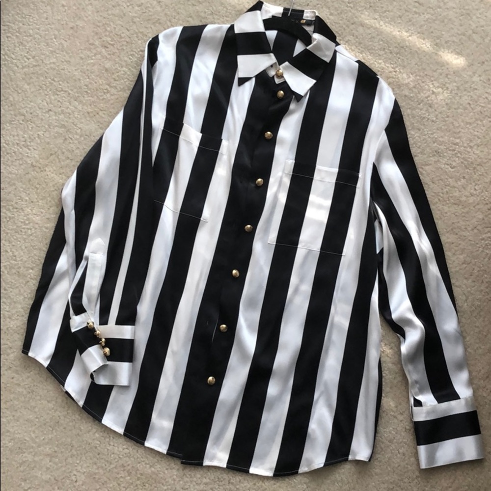 Balmain X H&M Striped Blouse